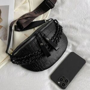 Faux leather crossbody